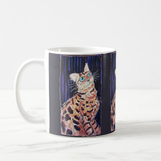 Neon Noir Bengal Cat Kaffeetasse (Links)