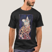 Neon Noir Bengal Cat T-Shirt (Vorderseite)