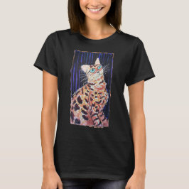 Neon Noir Bengal Cat T-Shirt