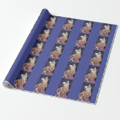 Neon-Noir-Bengalkatze Geschenkpapier (Ungerollt)