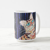 Neon Noir Bengalkatze Kaffeetasse (VorderseiteRechts)