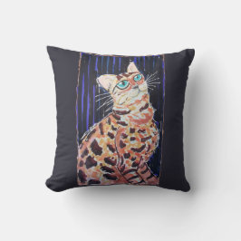 Neon Noir Bengalkatze Kissen