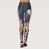 Neon-Noir-Bengalkatze Leggings (Rückseite)