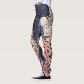 Neon-Noir-Bengalkatze Leggings (Links)