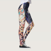 Neon-Noir-Bengalkatze Leggings (Rechts)