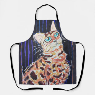 Neon Noir Bengalkatze Schürze