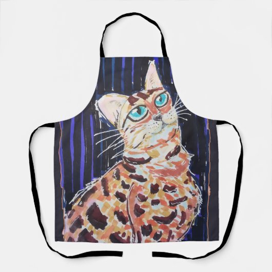 Neon Noir Bengalkatze Schürze (Vorderseite)