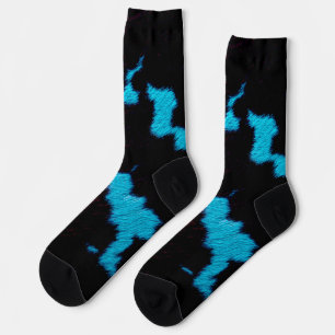 Neon Noir Cow Socken