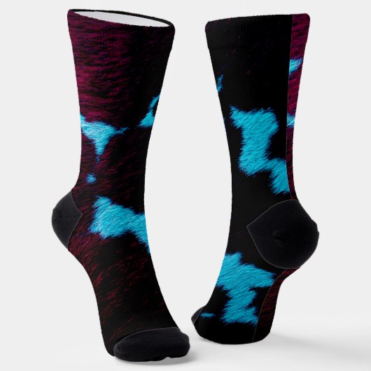 Neon Noir Cow Socken (Gewinkelt)