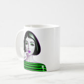 Neon Noir Muse Kaffeetasse (Vorderseite Links)