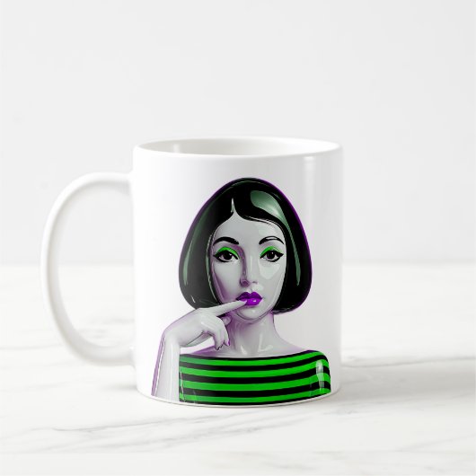 Neon Noir Muse Kaffeetasse (Links)