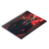 Neon Noir Sphynx Cat in Mafia Style Notizblock (Linke Seite)