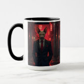 Neon Noir Sphynx Cat in Mafia Style Tasse (Links)