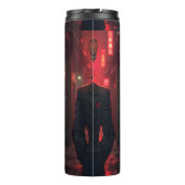 Neon Noir Sphynx Cat in Mafia Style Thermosbecher (Rückseite)