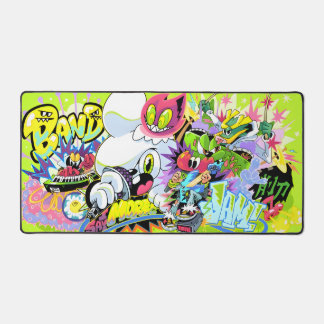 Neon Noise – Cartoon Band Mouse Pad Schreibtischunterlage