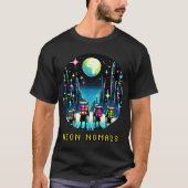 Neon Nomads - Cyberpunk Pixel Art Travel Design T-Shirt (Vorderseite)