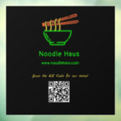 Neon Noodle Bowl Custom Restaurant Fensteraufkleber (Blatt 3)
