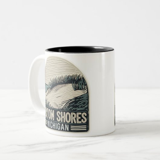 Neon Norton Shores Zweifarbige Tasse (Vorderseite Links)