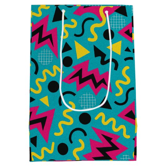 Neon Nostalgie: Ein kühner 90er-Remix Mittlere Geschenktüte (Rückseite)