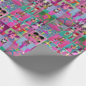 Neon Nutcracker Sugar Plum Fairy Wrapping Paper Geschenkpapier (Ecke)