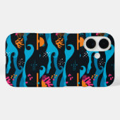 Neon Ocean Abstrakt Case-Mate iPhone Hülle (Rückseite (Horizontal))