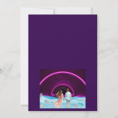 Neon Ocean Themed Brautparty Einladung (Rückseite)