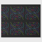 Neon Octagonal Bright Lights Pattern Geschenkpapier (Flach)