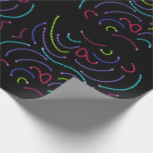 Neon Octagonal Bright Lights Pattern Geschenkpapier (Ecke)