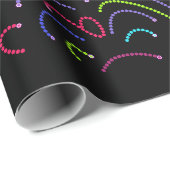 Neon Octagonal Bright Lights Pattern Geschenkpapier (Rolleneckpunkt)