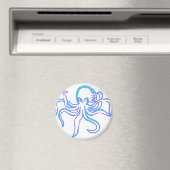 Neon Octopus Magnet (In Situ (Geschirrspüler))
