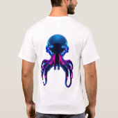 Neon OctoRobot Face T-Shirt (Rückseite)