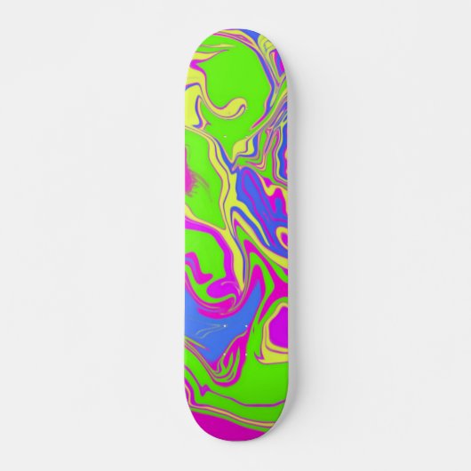 Neon Oil Spill Skateboard (Vorne)