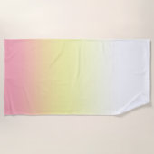 Neon Ombre Gradient White Yellow Pink Strandtuch (Vorderseite)