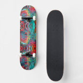 Neon Ombre Musterskateboard Skateboard (Vorderseite)