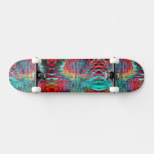 Neon Ombre Musterskateboard Skateboard (Horizontal)