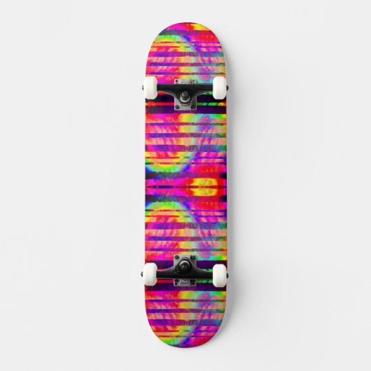 Neon Ombre Stripe Skateboard (Vorderseite)
