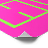 Neon One Race Human Zitat Text Poster (Ecke)