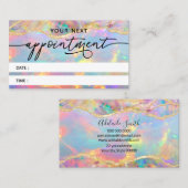 Neon-Opal-Terminkarte Visitenkarte (Vorne/Hinten)