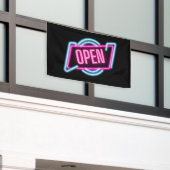Neon Open Sign Outdoor Banner im Retro-Stil (Äußeres Gebäude)