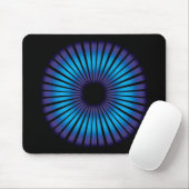 Neon Optische Illusion auf schwarz Mousepad (Mit Mouse)