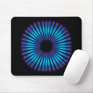 Neon Optische Illusion auf schwarz Mousepad