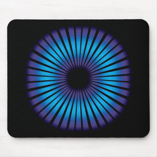 Neon Optische Illusion auf schwarz Mousepad (Vorne)