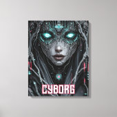 Neon Oracle Cyborg Leinwanddruck (Vorderseite)