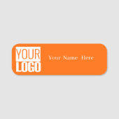 Neon orange - add logo namensschild (Vorderseite)