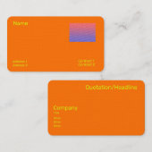  neon  orange  - add photo visitenkarte (Vorne/Hinten)