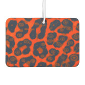 Neon Orange Black Cheetah Autolufterfrischer (Rückseite)