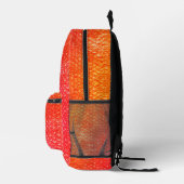Neon Orange Bubble Pop Wrap Bedruckter Rucksack (Rechts)