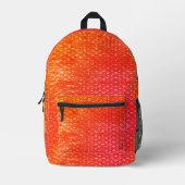 Neon Orange Bubble Pop Wrap Bedruckter Rucksack (Vorderseite)