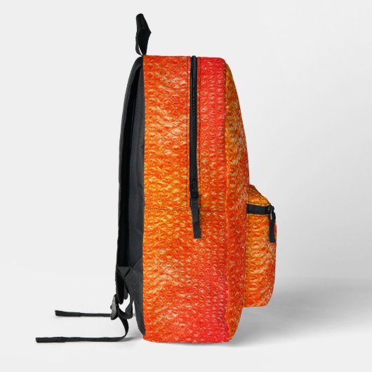 Neon Orange Bubble Pop Wrap Bedruckter Rucksack (Links)