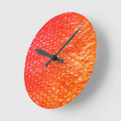 Neon Orange Bubble Pop Wrap Runde Wanduhr (Winkel)